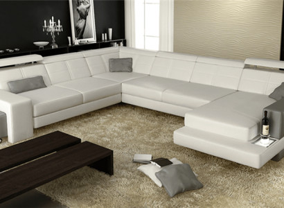 Design Couch Luxus Couchen Leder Sofa Sitz Eck Garnitur Polster Ecke Couch Weiss